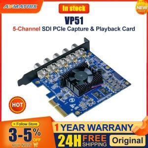 matrix VP51 HD 비디오 5채널 SDI PCIE 캡처 및 재생 카드 유튜브용 Vmix OBS ZOOM Teams Twitch 호환