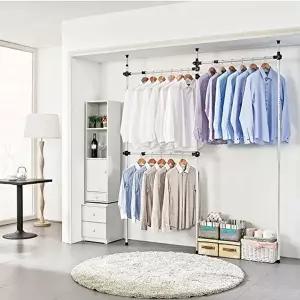 고품질 슈마켓 스마트홈 UPGRADE 행거 3단 옷집게 원목옷걸이 옷정리 플라스틱옷걸이 행거걸이 WFISFCW