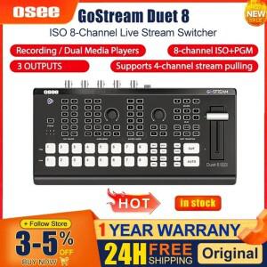 오씨 고스트림 듀엣 8 ISO 4 HDMI 입력+ 비디오 스위처 HDMI/SDI/NDI/RTMP/SRT 2 XLR 윈도우