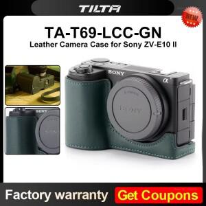 ZV-E10 II용 TILTA TA-T69-LCC-GN 가죽 카메라 케이지 보호 (숄더 스트랩 포함 최고급 62g)
