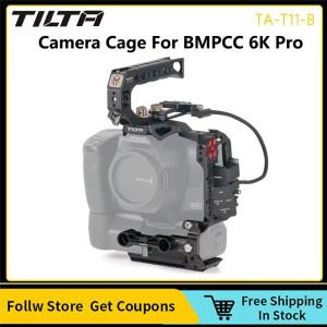 퀵릴리스 핸들이 있는 BMPCC 6K Pro용 TILTA TA-T11 DSLR 카메라 케이지 15mm 로드 홀더 SSD 드라이브 키트