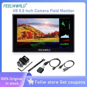 FEELWORLD H5 5.5인치 12G SDI 2.0 카메라 필드  고휘도 1200니트 터치스크린 고속 전송