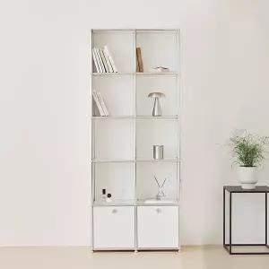 포스트모던 발렌 2X5 미드센츄리 5단 책장 800 C3 (2도어)