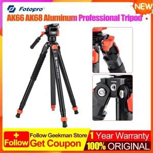 포토프로 AK66 알루미늄 합금 퀵 락 전문 비디오 삼각대 카메라 스트레칭 홀더 유압 댐프 헤드 포함
