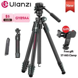 Ulanzi JJ06 탄소 섬유 카메라 삼각대 스탠드 Dslr Nikon 용 오버 헤드 사진 야외 경량 여행