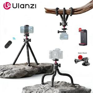울란지 MT91 플렉시블 삼각대 (휴대폰 카메라용  스탠드 리모컨 포함 CKA 퀵 릴리즈 미니 옥토퍼스 다리  1