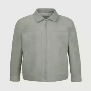 [롯데백화점]트레몰로 2025 S/S 간절기 스웨이드 그레이 트러커 가죽점퍼 TRNCL5SC421-04