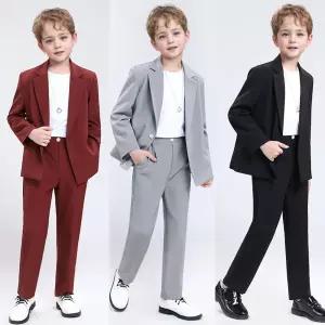 노아 싱글 버튼 단색 오버핏 정장 턱시도 세트 자켓.