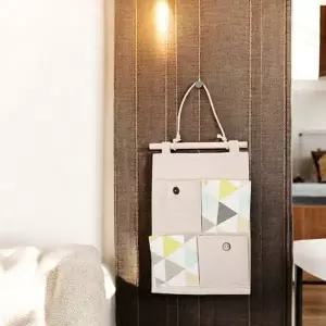 린넨 벽걸이 수납함 4칸 장난감 깔끔한 탕비실 기저귀 (KYR-WFHMAPM)