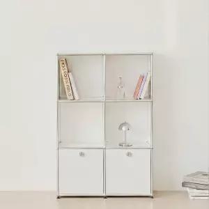 발렌 2X3 미드센츄리 낮은 책장 800 3단 C3 (2도어)