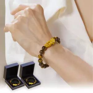 선유화 호안석 비휴팔찌 남성 여성 남성용 여성용 비휴 금전운 재복 행운 밴드형 염주 건강 팔찌 2세트