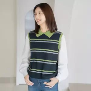 엄마옷 마담4060 카라조끼 데일리 여성 블라우스-RBL2601013-