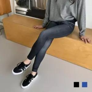 스타일 기모청레깅스 심플워싱기모데님레깅스 더 기모 데님레깅스 청레깅스 데님레깅스 기모 청레깅스