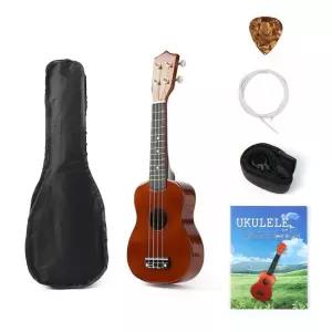 백양나무 우쿨렐레 소프라노 악기 세트 통기타 브라운 연습용우쿠렐레 소형우쿠렐레