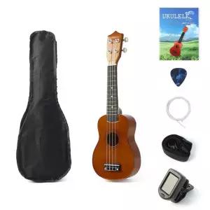 소프라노 우쿨렐레 풀세트 초보자 백양나무 악기 브라운 입문용우쿠렐레 소형우쿠렐레