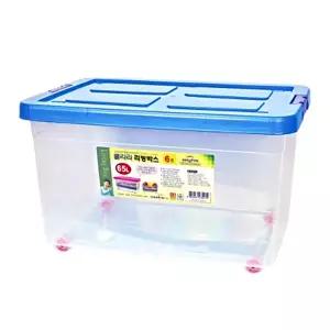 옳은유통 리빙박스 6호 65L /플라스틱 다용도 의류 수납함 정리 박스