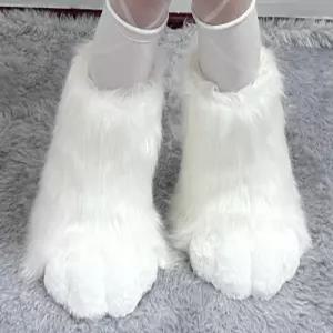 인형탈 신발 동물옷 고양이 퍼슈트 발 의상 인형극 공용사이즈 프리 빨간 분장 공연 하늘색