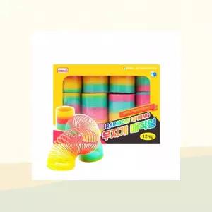 컬러풀 스프링 무지개링 장난감 매직링 대형 어린이 파티 교구 완구