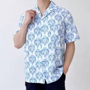 [에이치플러스몰]비치 웨어 반팔 비치웨어 휴가 셔츠 남자 휴가