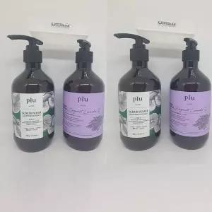 플루 스크럽워시 자몽피치 500mlx2+플루테라피 바디워시 베르가못 라벤더 500gx2  k뷰티