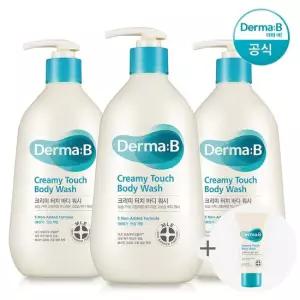 크리미 터치 바디워시 400ml×3개+랜덤튜브1개