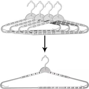 포샤인 4팩 엑스트라 라지 행거 조절 가능한 어깨 16.5-26인치 건조 넓은 폴로스 탑 가디건 퀼트 목욕 타월