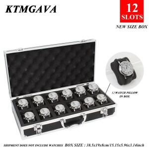 12 슬롯 시계 보관 상자 알루미늄 합금 유용한 보석 손목 홀더 디스플레이  도구