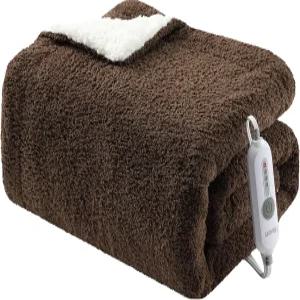 가비홈 전기 담요 온열 던지기 소프트 더블 셰르파 슈퍼 코지 4가지 난방 레벨 및 4시간 자동 꺼짐 과열