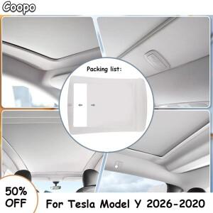 테슬라 모델 Y 주니퍼 2026 전기 선쉐이드 자동 수축식 차량 내부 냉각 열 차단 패널