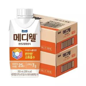 메디웰 구수한 누룽지맛 200ml 36팩(18팩 2박스)