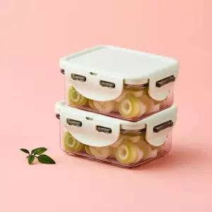 락앤락 반찬통 1+1 비스프리 퓨어 젠 밀폐용기 직사각 1. 퓨어 직사각 180ML2개(LBF80