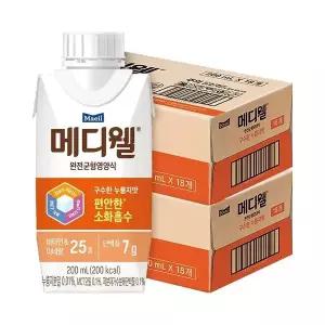 메디웰 구수한 누룽지맛 200ml 36팩(18팩 2박스)