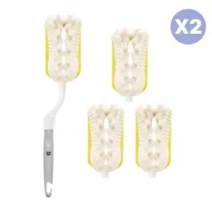 리에또 리필형 젖병솔 텀블러 물병 세척솔 그레이 X2