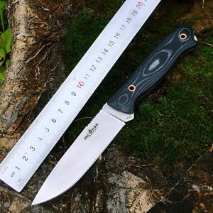 형제 칼 F001 Bushcarft 사냥 스톤 워시 Micarta 그립 날카로운 고정 블레이드 낚시 야외