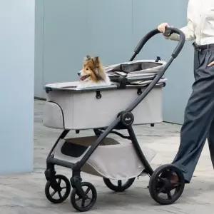 두잇 강아지 유모차 반려동물 외출 용품 카시트 시티로버 베이지 / 블랙