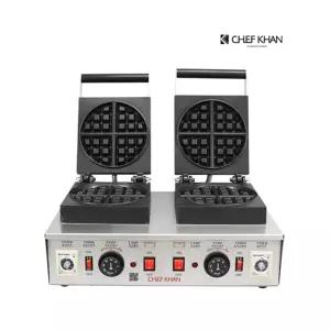 아이스칸 CFK 202 크로플기계 카페 2구 특수제작틀 와플제조기