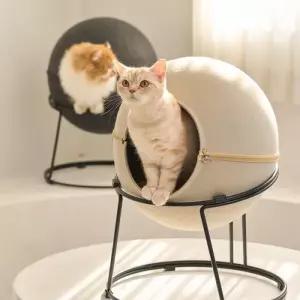 두잇 고양이 숨숨집 캣타워 키티스텔라 펠트 미니 그레이 / 베이지