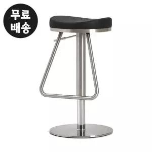 [벤티스가구]듀에 가죽 원형 바체어 높이조절 아일랜드 의자 홈바 테라스 카페 스탠딩(블랙)