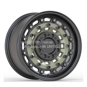 6x139.7 무광 블랙 알로이 오프로드 휠 - 5x108 PCD, 크롬 마감, 4x4 호환