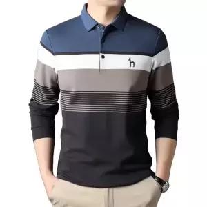 헤지스 긴팔 티셔츠 남자 순면 가을 중청년 패션 터틀넥 캐주얼 셔츠 66110