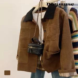 [모어오브]티엘 코듀로이 자켓 배색 카라 아우터