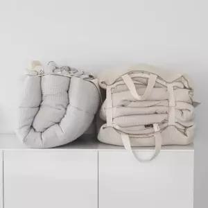 모달 와플 토퍼형 사계절 아기 낮잠이불 세트(토퍼+이불+베개)