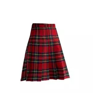 체크 스커트 미니 빅사이즈 A라인 치마 교복 슬림핏 여성용 레드화이트