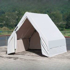 대형 삼각 인디언 캠핑장 감성 텐트 베이지 차박