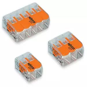 와고 2 3 5 포트 스플라이싱 커넥터 1224 AWG 와이어용 레버 너트 구색 포켓 팩