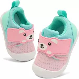 피트시티 베이비 워킹화 와이드 슈즈 남아 여아 용 스니커즈 신발 맨발 슬립 온