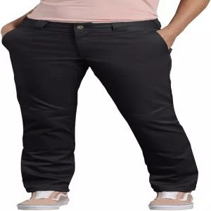 디키스 여성 더블 무릎 작업용 바지와 스트레치 트윌