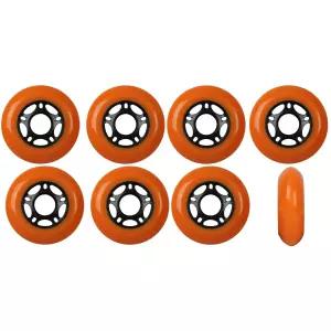 TJ포토 8팩 교체 부품 새로운 인라인 스케이트 휠 80mm 89A 야외 오렌지 롤러블레이드 하키