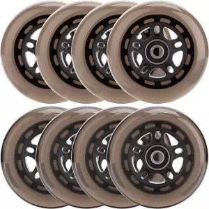 헤이좀 인라인 스케이트 휠 실외 및 실내 교체 85a 롤러 하키 베어링 ABEC9 플로팅 스페이서 64mm 70mm