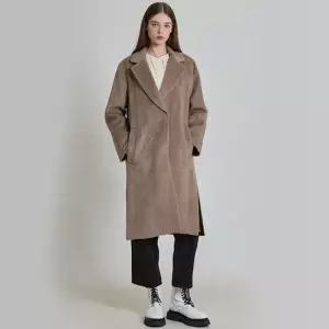 [르오트(LeOT)] 수리알파카 울 블렌디드 스냅 투버튼 롱코트-사이즈 55~88까지